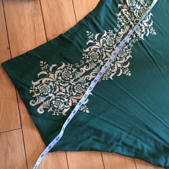 Bohemian Kalamkari Teal Bamboo Coastal Dress - Picture 5 of 14